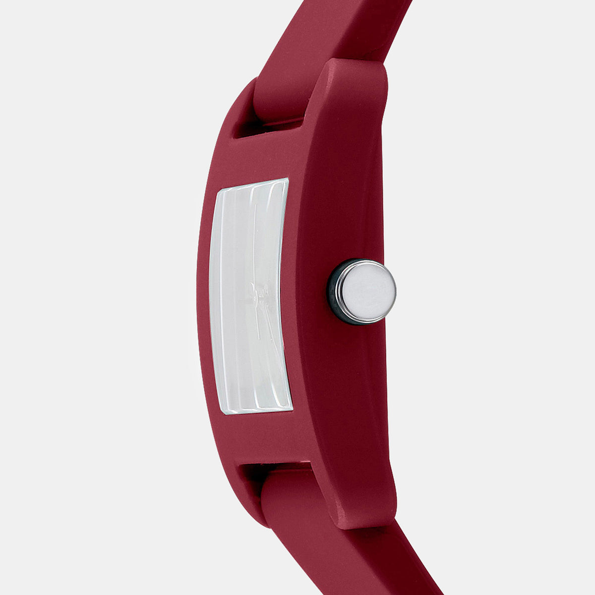 City Sport Women Quartz Red Dial Analog Silicone Watch DK1L002P0035