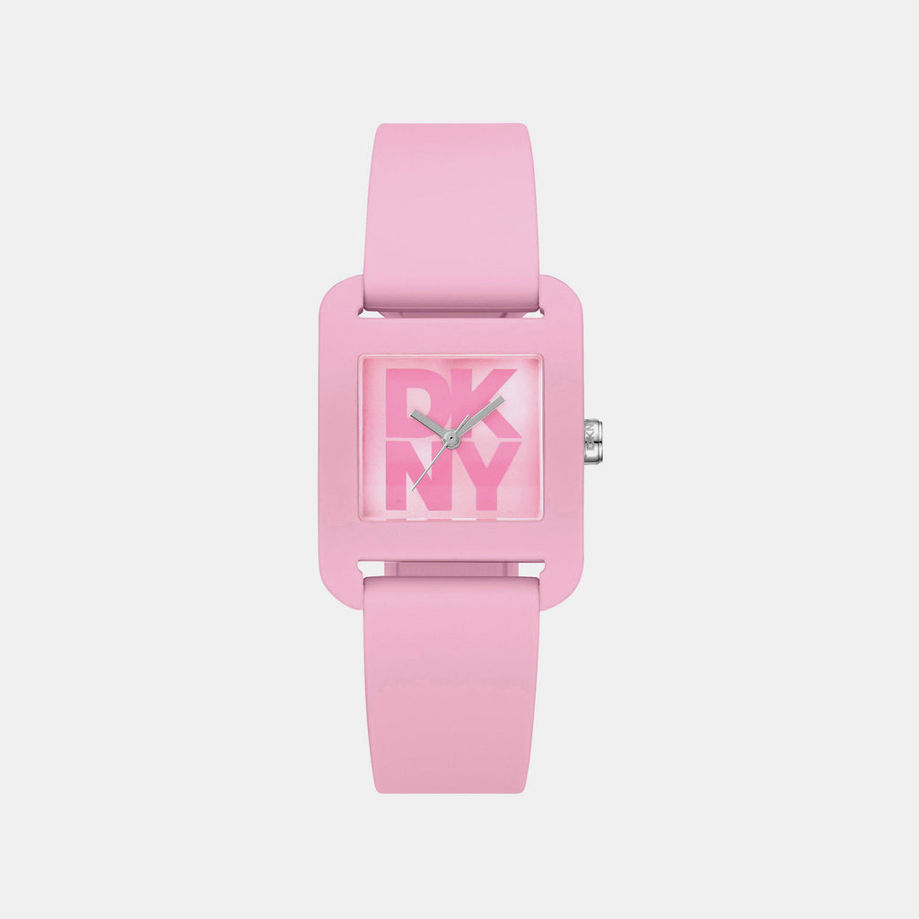 City Sport Women Quartz Pink Dial Analog Silicone Watch DK1L002P0045