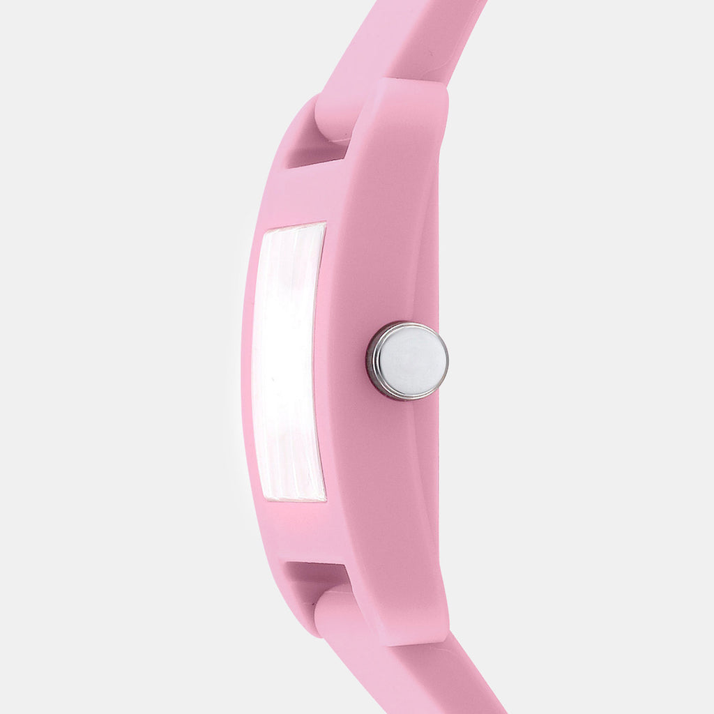 City Sport Women Quartz Pink Dial Analog Silicone Watch DK1L002P0045