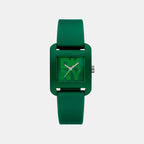 City Sport Women Quartz Green Dial Analog Silicone Watch DK1L002P0065