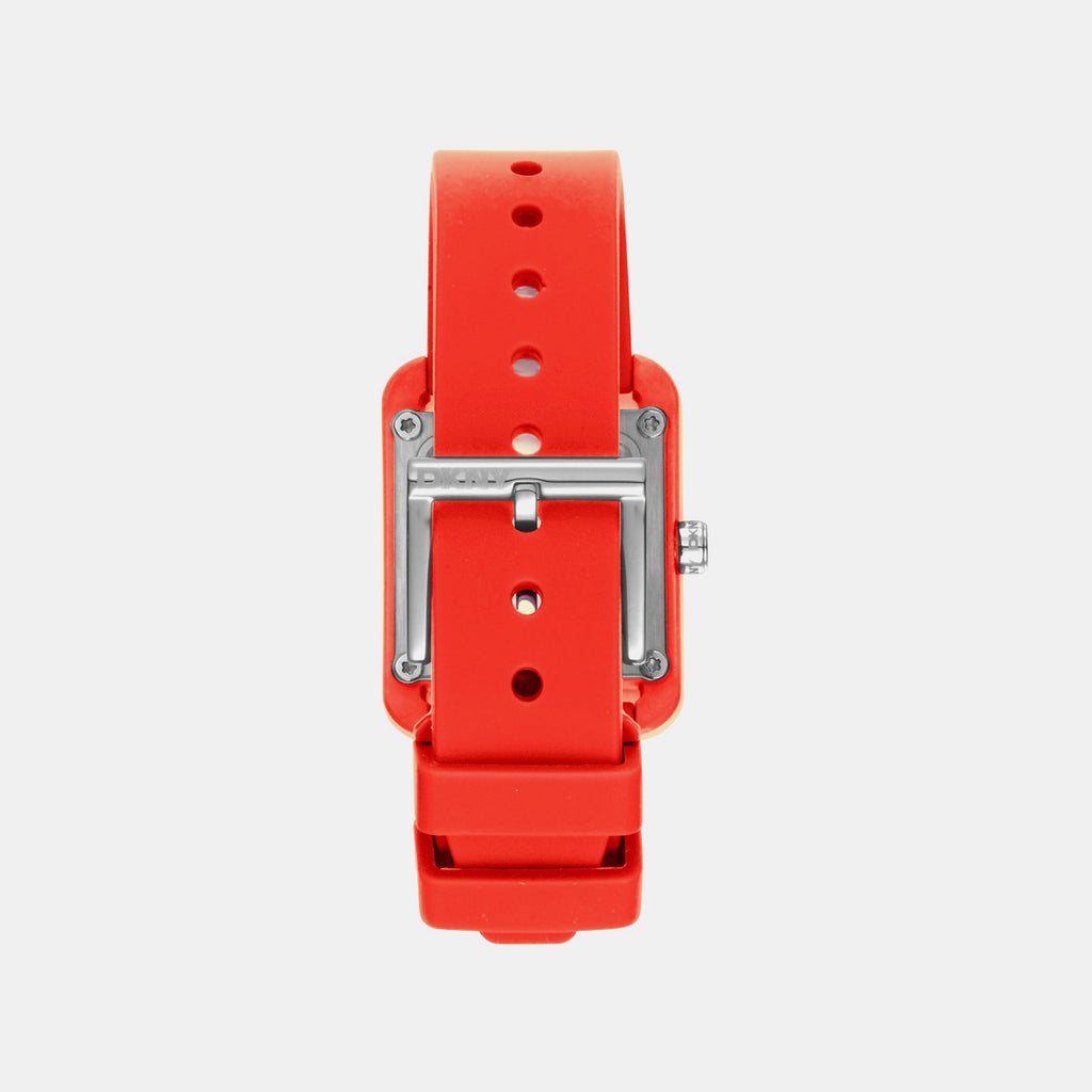 City Sport Women Quartz Red Dial Analog Silicone Watch DK1L002P0075