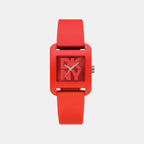City Sport Women Quartz Red Dial Analog Silicone Watch DK1L002P0075