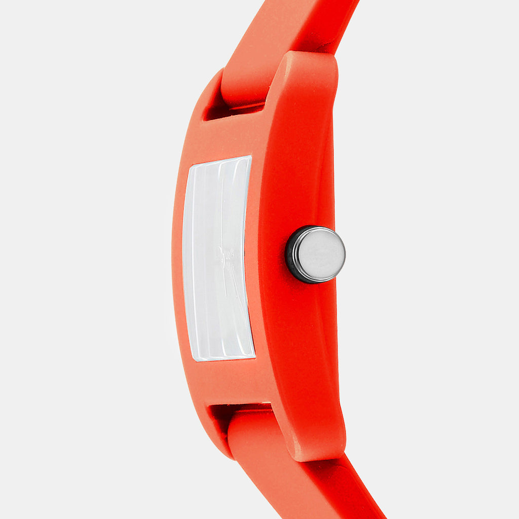 City Sport Women Quartz Red Dial Analog Silicone Watch DK1L002P0075