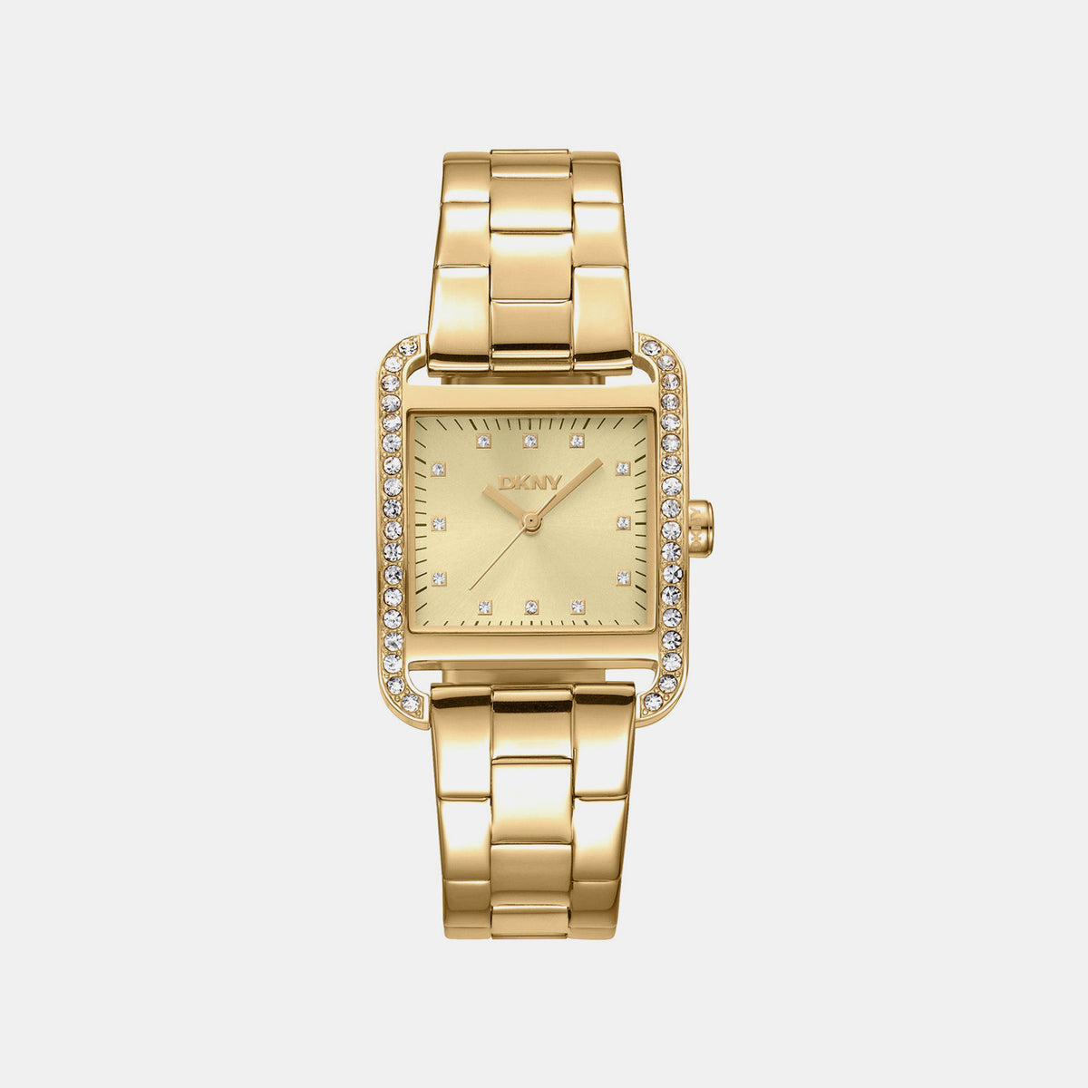 City Glitz Women Quartz Champagne Dial Analog Stainless Steel Watch DK1L003M0025