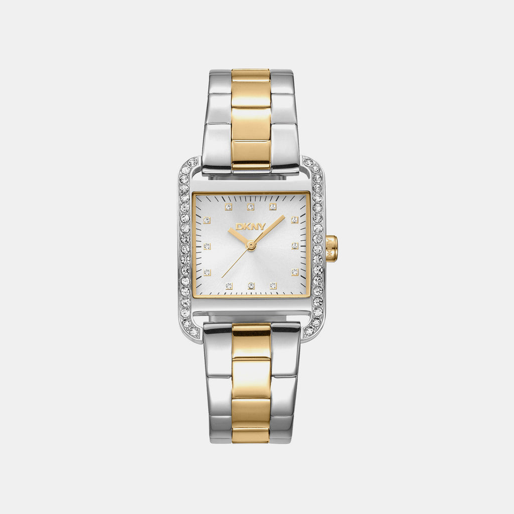 City Glitz Women Quartz Silver Dial Analog Stainless Steel Watch DK1L003M0045