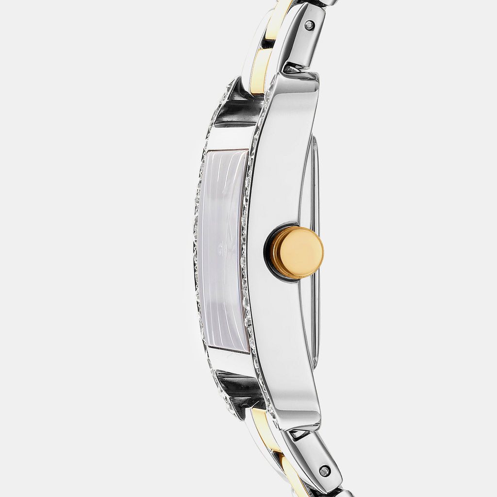 City Glitz Women Quartz Silver Dial Analog Stainless Steel Watch DK1L003M0045