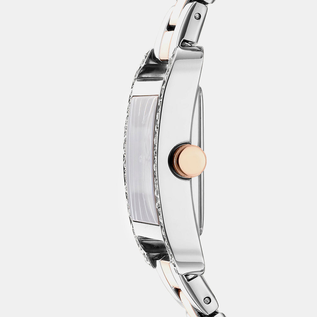 City Glitz Women Quartz Silver Dial Analog Stainless Steel Watch DK1L003M0055