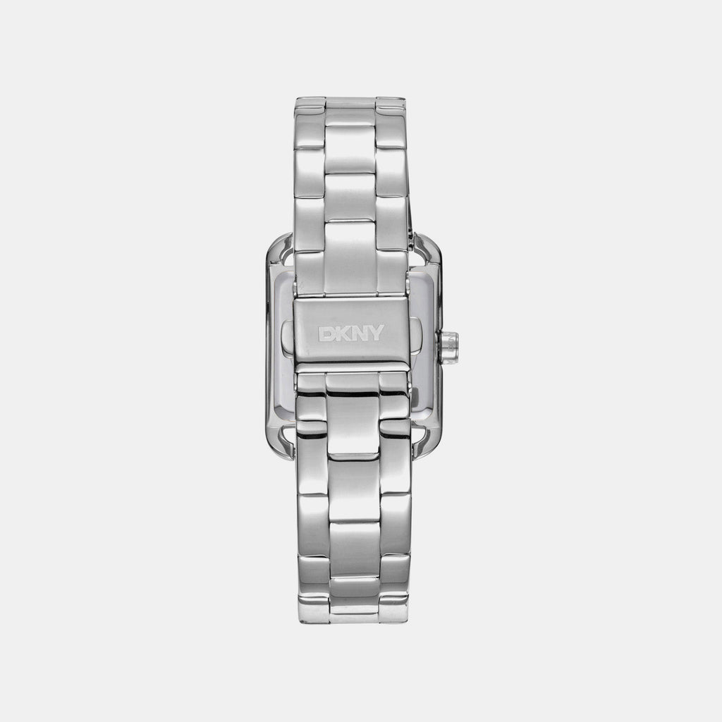 City Midi Women Quartz Silver Dial Analog Stainless Steel Watch DK1L004M0045