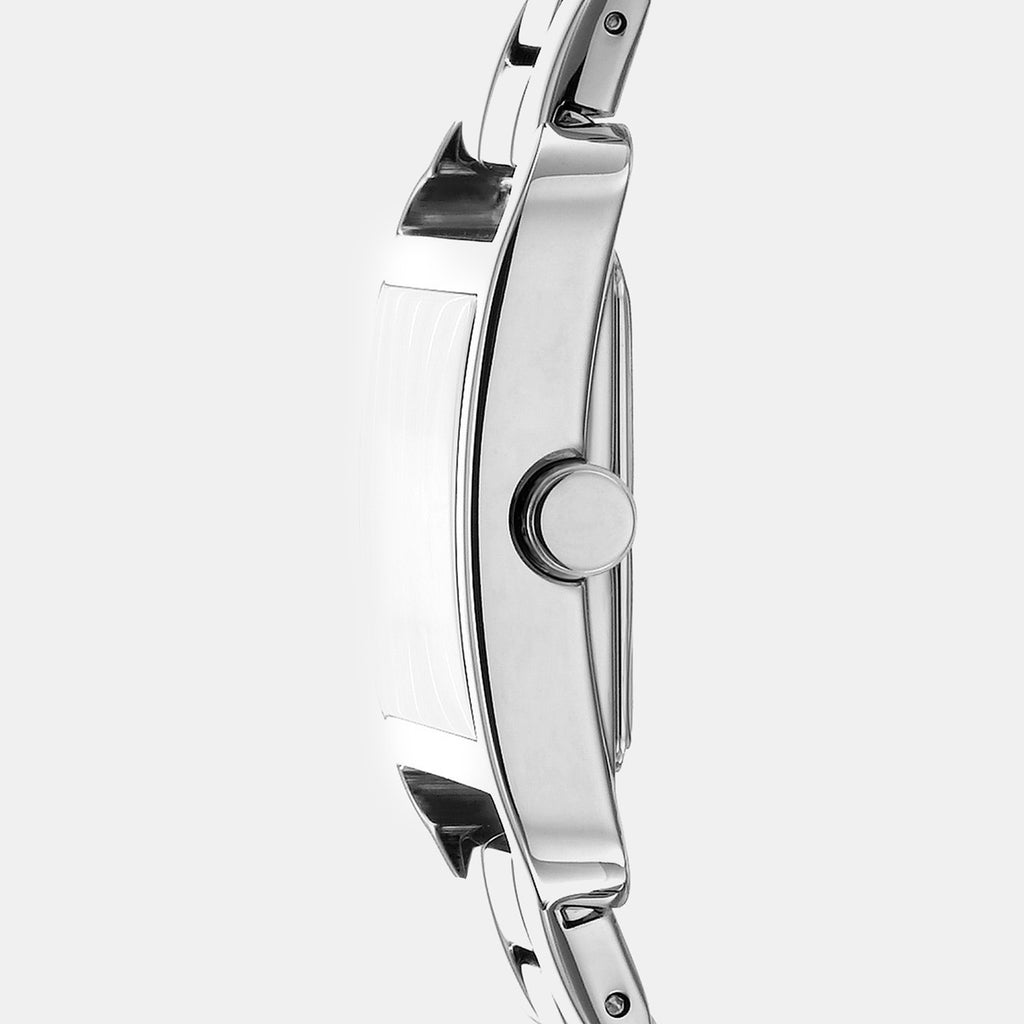 City Midi Women Quartz Silver Dial Analog Stainless Steel Watch DK1L004M0045
