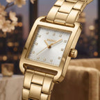 City Midi Women Quartz Silver Dial Analog Stainless Steel Watch DK1L004M0055