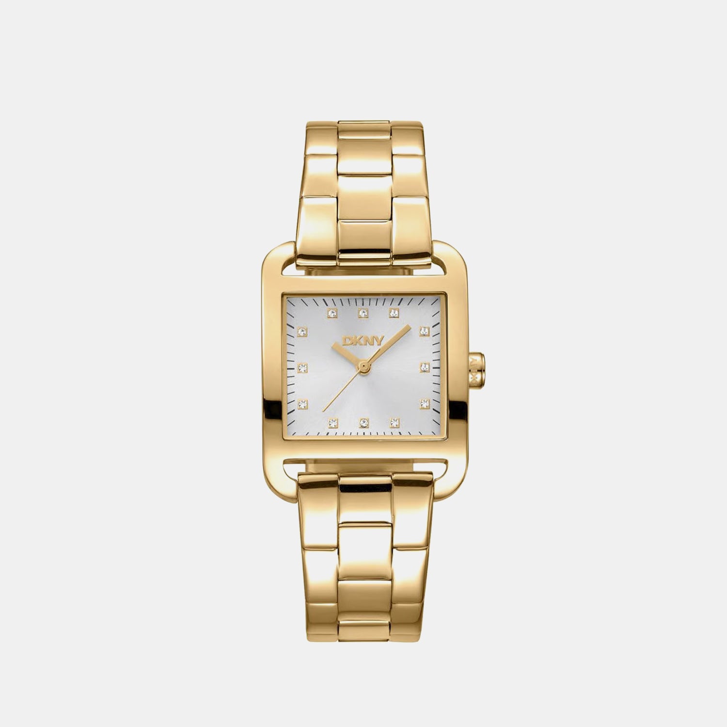 City Midi Women Quartz Silver Dial Analog Stainless Steel Watch DK1L004M0055