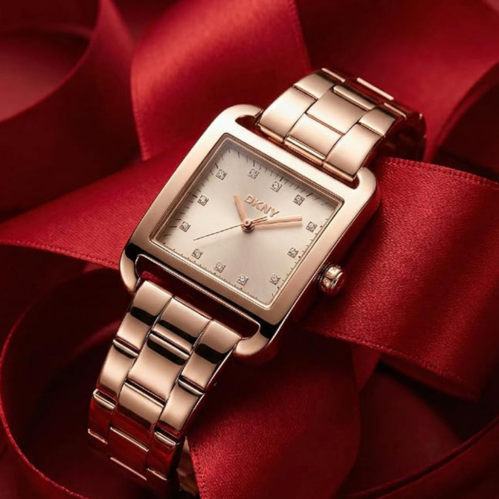 City Midi Women Quartz Silver Dial Analog Stainless Steel Watch DK1L004M0065