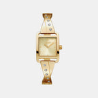 City Bangle Women Quartz Champagne Dial Analog Stainless Steel Watch DK1L005M0025