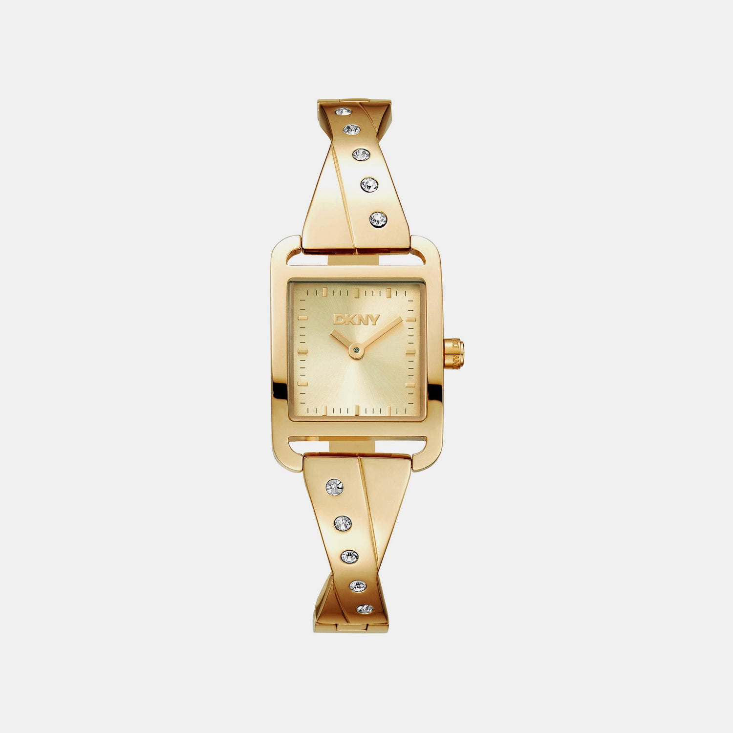 City Bangle Women Quartz Champagne Dial Analog Stainless Steel Watch DK1L005M0025