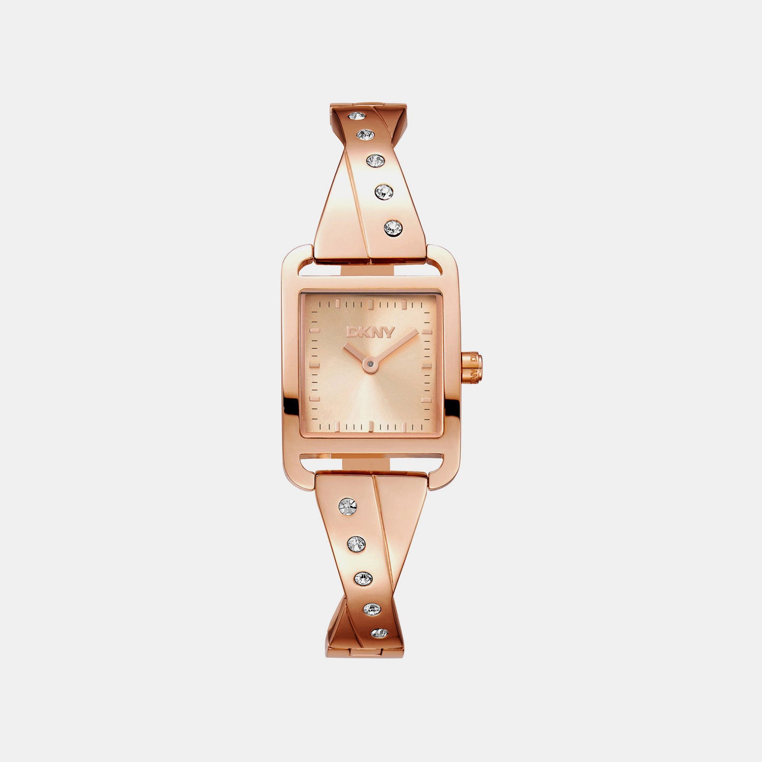 City Bangle Women Quartz Rose Gold Dial Analog Stainless Steel Watch DK1L005M0035