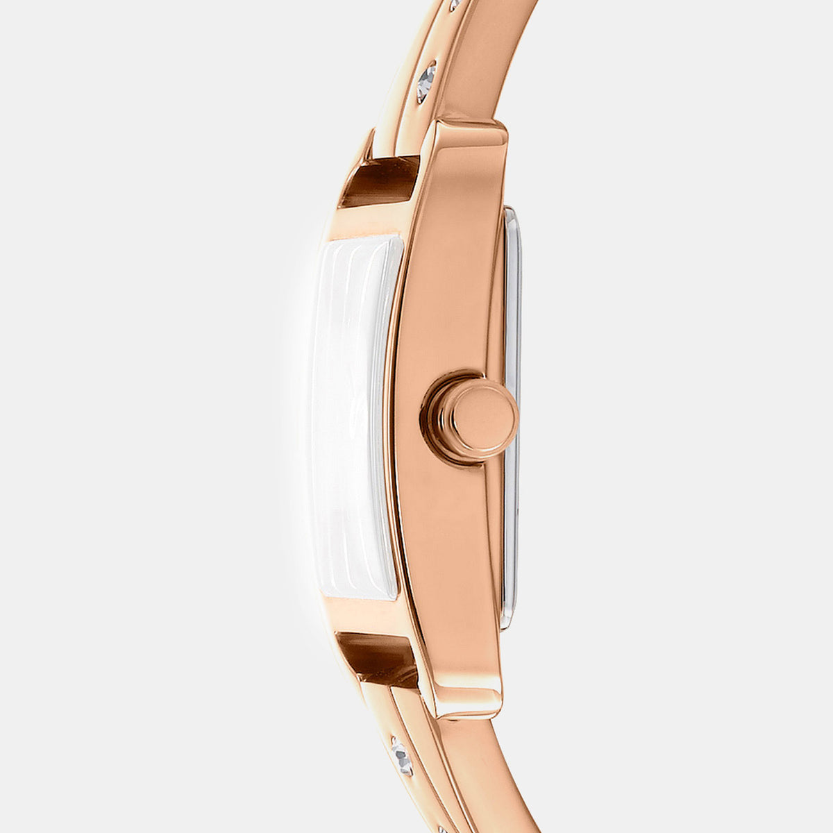 City Bangle Women Quartz Rose Gold Dial Analog Stainless Steel Watch DK1L005M0035