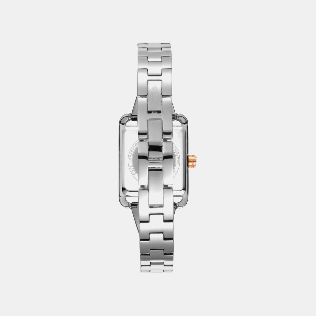 City Bangle Women Quartz Silver Dial Analog Stainless Steel Watch DK1L005M0125