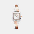 City Bangle Women Quartz Silver Dial Analog Stainless Steel Watch DK1L005M0125