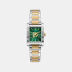 Westside Glitz Women Quartz Green Dial Analog Stainless Steel Watch DK1L008M0085
