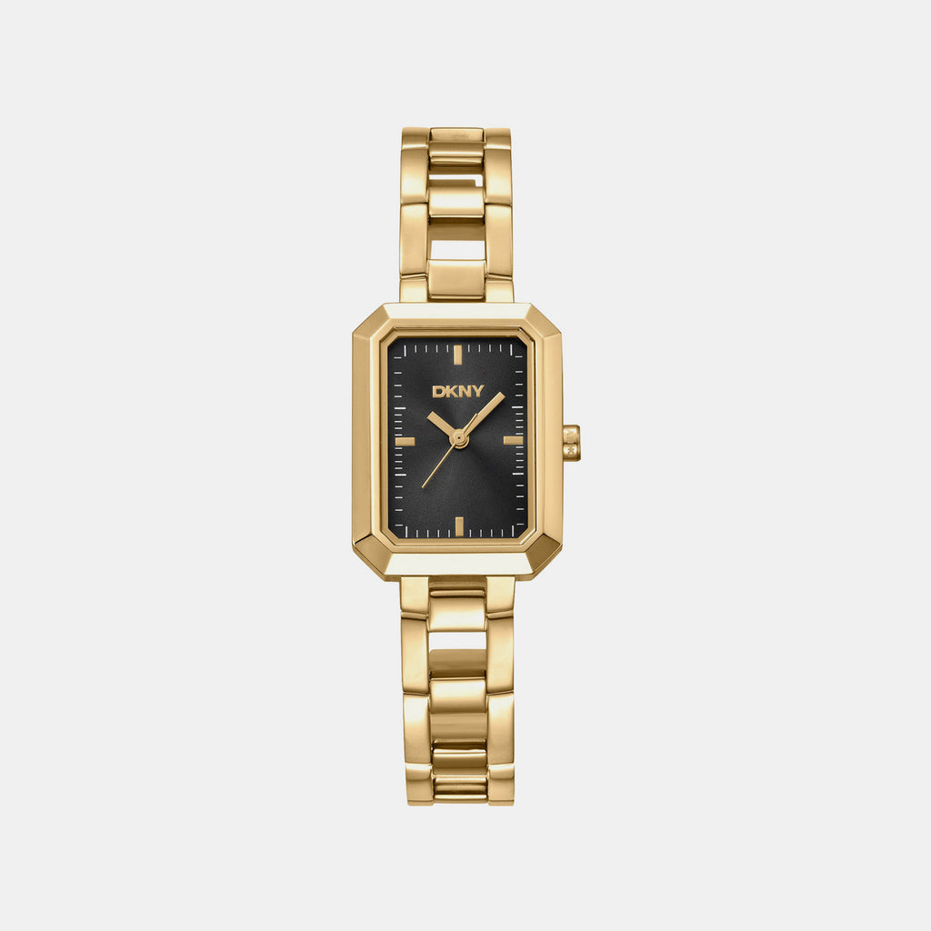 Uptown Midi Women Quartz Black Dial Analog Stainless Steel Watch DK1L009M0015