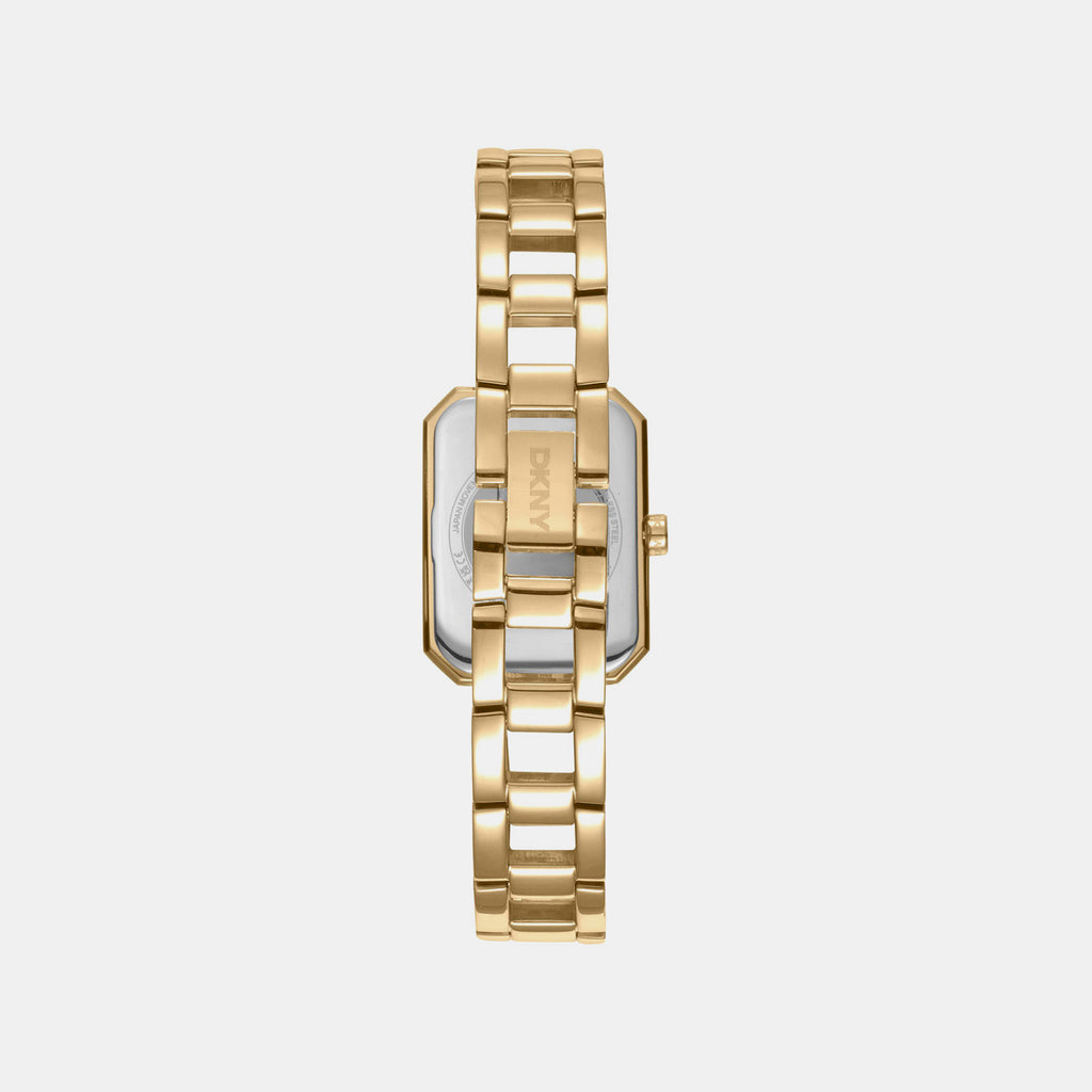 Uptown Glitz Women Quartz Champagne Dial Analog Stainless Steel Watch DK1L010M0025