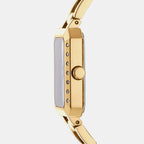 Uptown Glitz Women Quartz Champagne Dial Analog Stainless Steel Watch DK1L010M0025