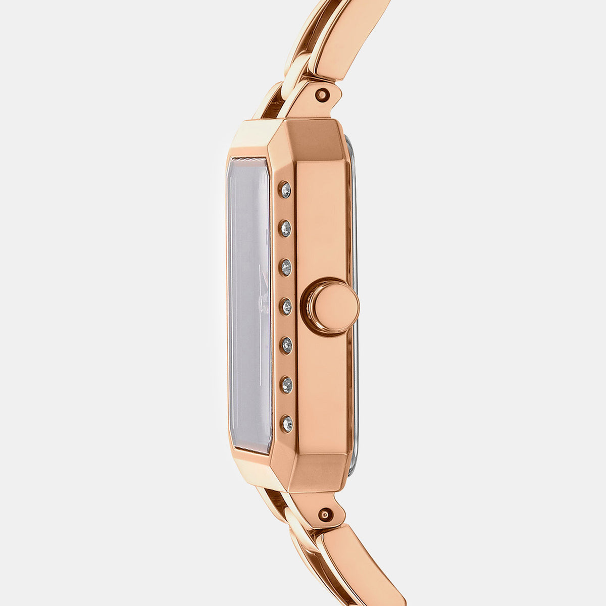 Uptown Glitz Women Quartz Rose Gold Dial Analog Stainless Steel Watch DK1L010M0035