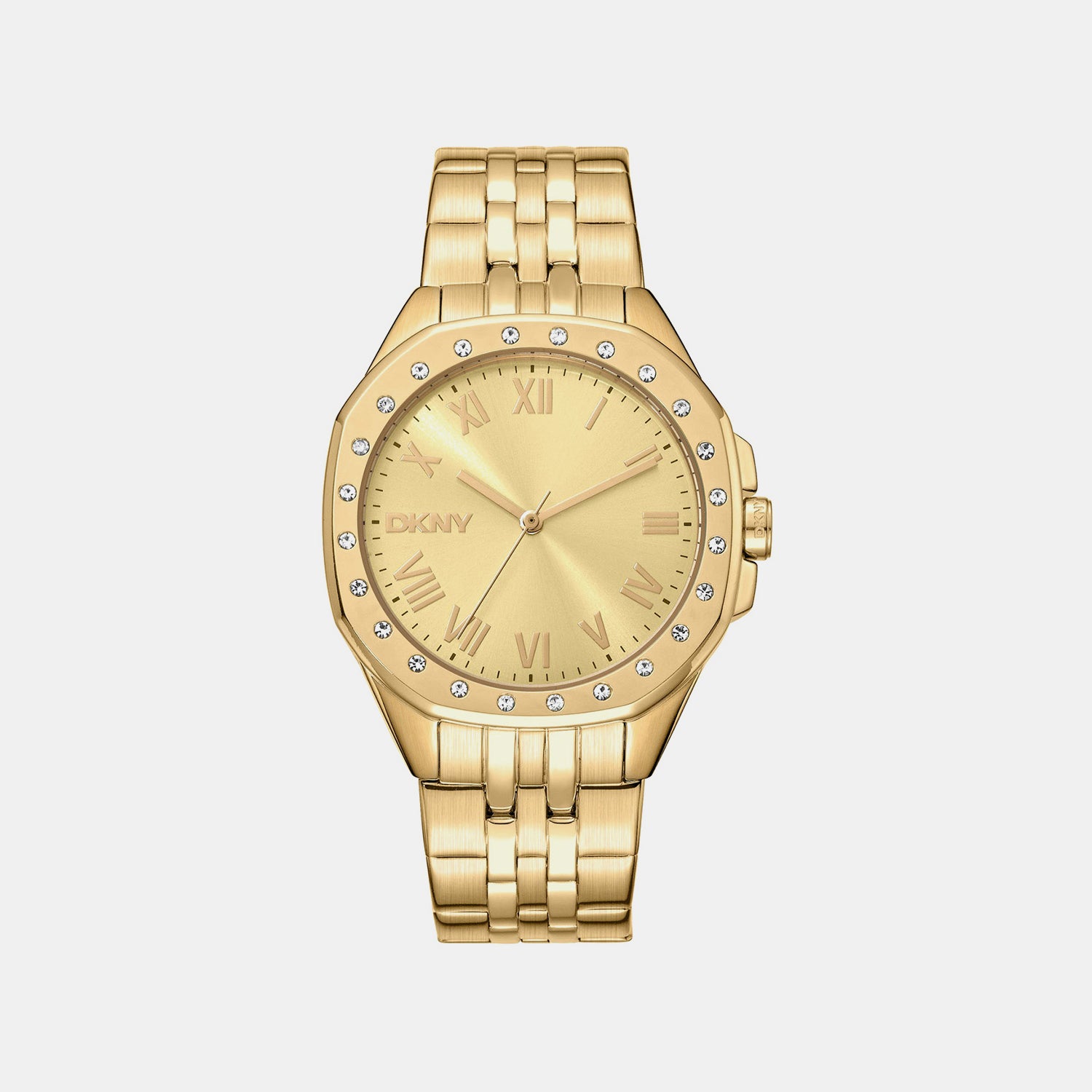 Brooklyn Maxi Women Quartz Champagne Dial Analog Stainless Steel Watch DK1L011M0045