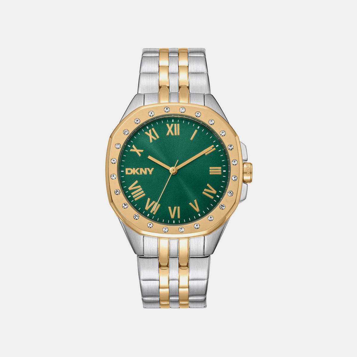 Brooklyn Maxi Women Quartz Green Dial Analog Stainless Steel Watch DK1L011M0075