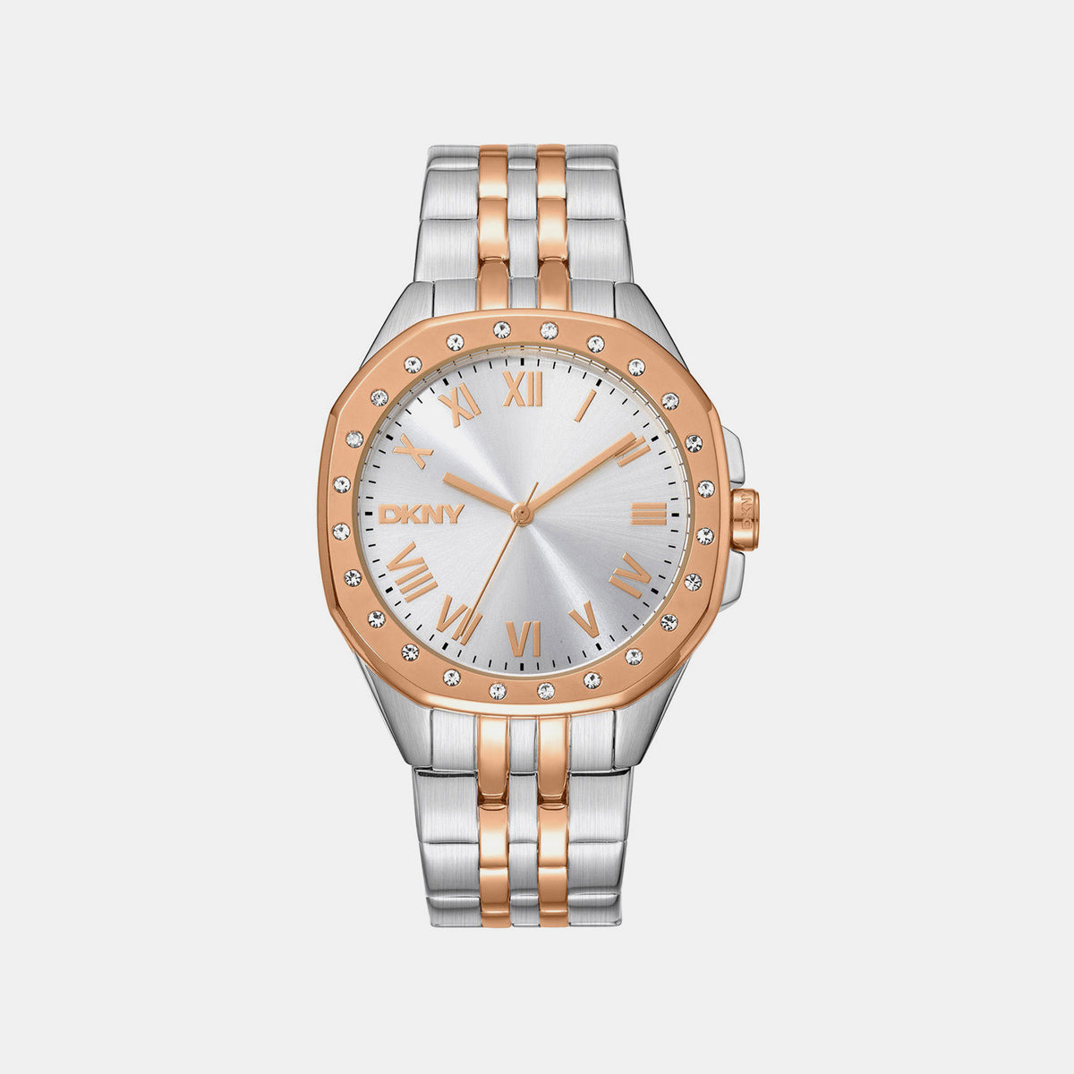 Brooklyn Maxi Women Quartz Silver Dial Analog Stainless Steel Watch DK1L011M0085