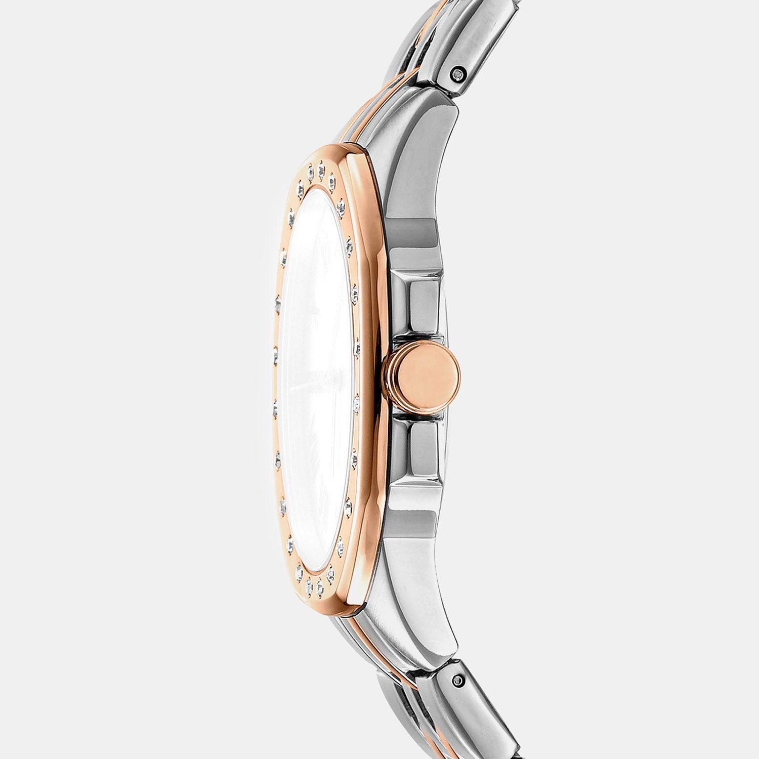 Brooklyn Maxi Women Quartz Silver Dial Analog Stainless Steel Watch DK1L011M0085