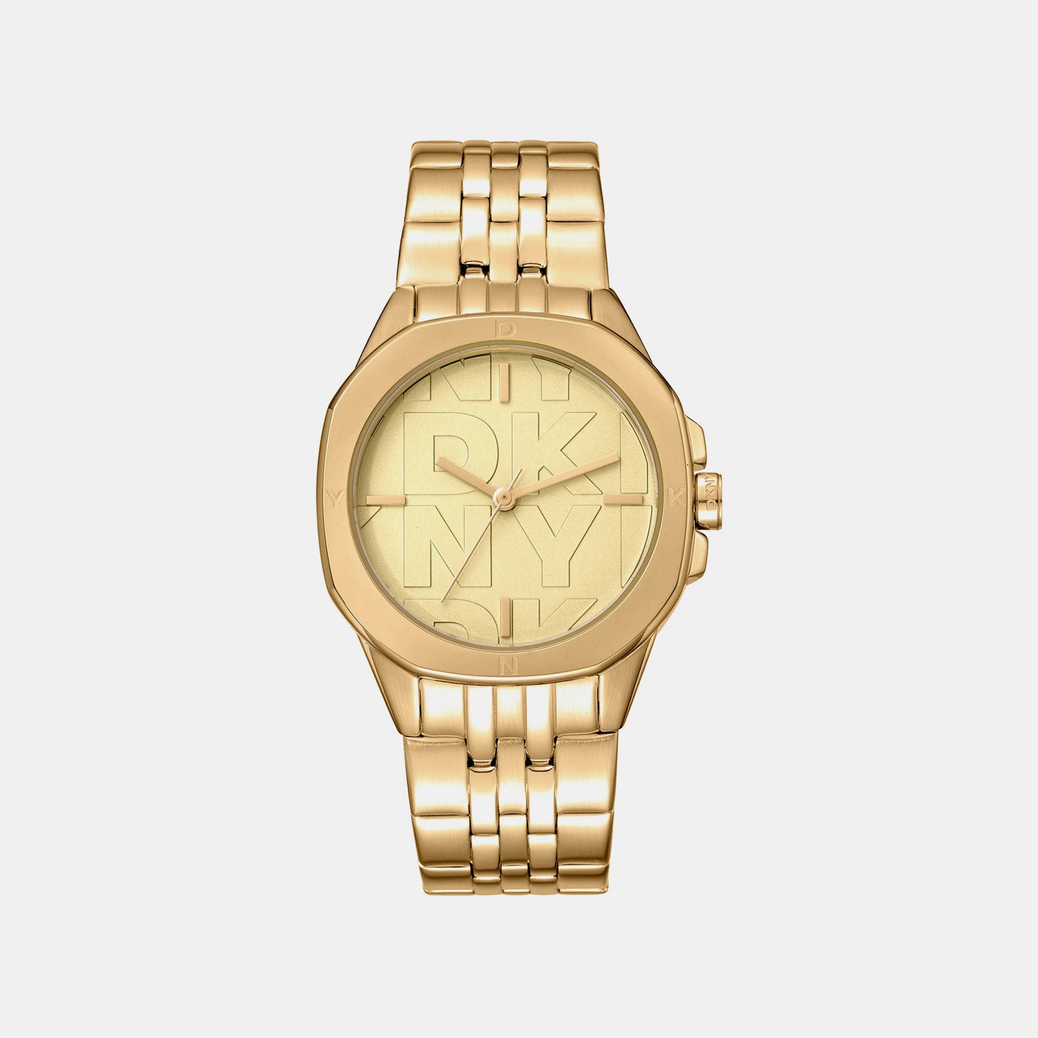 Brooklyn Midi Women Quartz Champagne Dial Analog Stainless Steel Watch DK1L012M0065