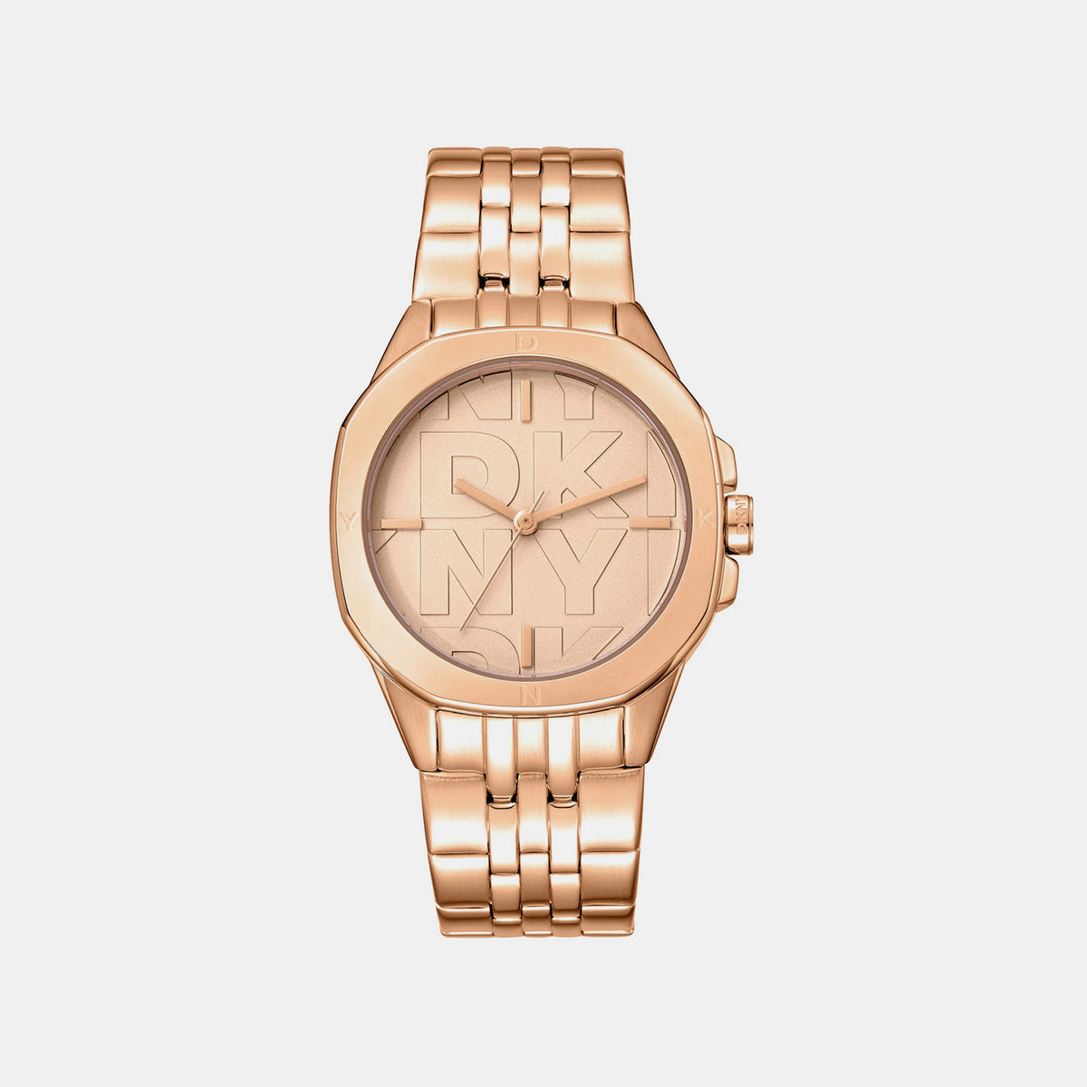 Brooklyn Midi Women Quartz Rose Gold Dial Analog Stainless Steel Watch DK1L012M0075