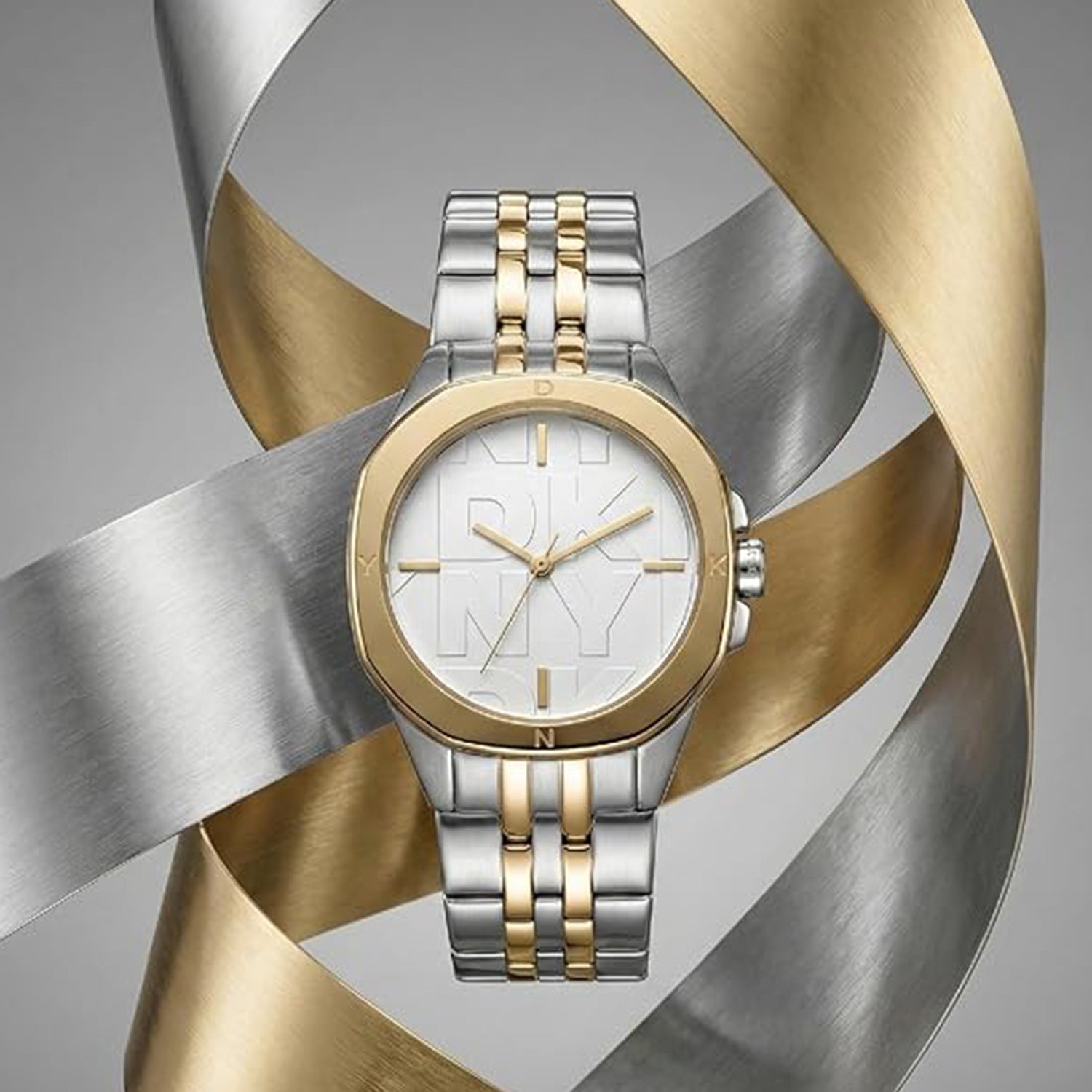 Brooklyn Midi Women Quartz Silver Dial Analog Stainless Steel Watch DK1L012M0085