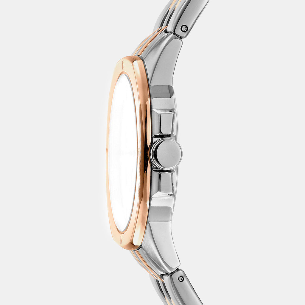 Brooklyn Midi Women Quartz Silver Dial Analog Stainless Steel Watch DK1L012M0105