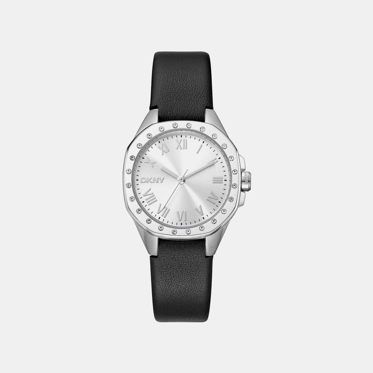 Brooklyn Mini Women Quartz Silver Dial Analog Leather Watch DK1L013L0015