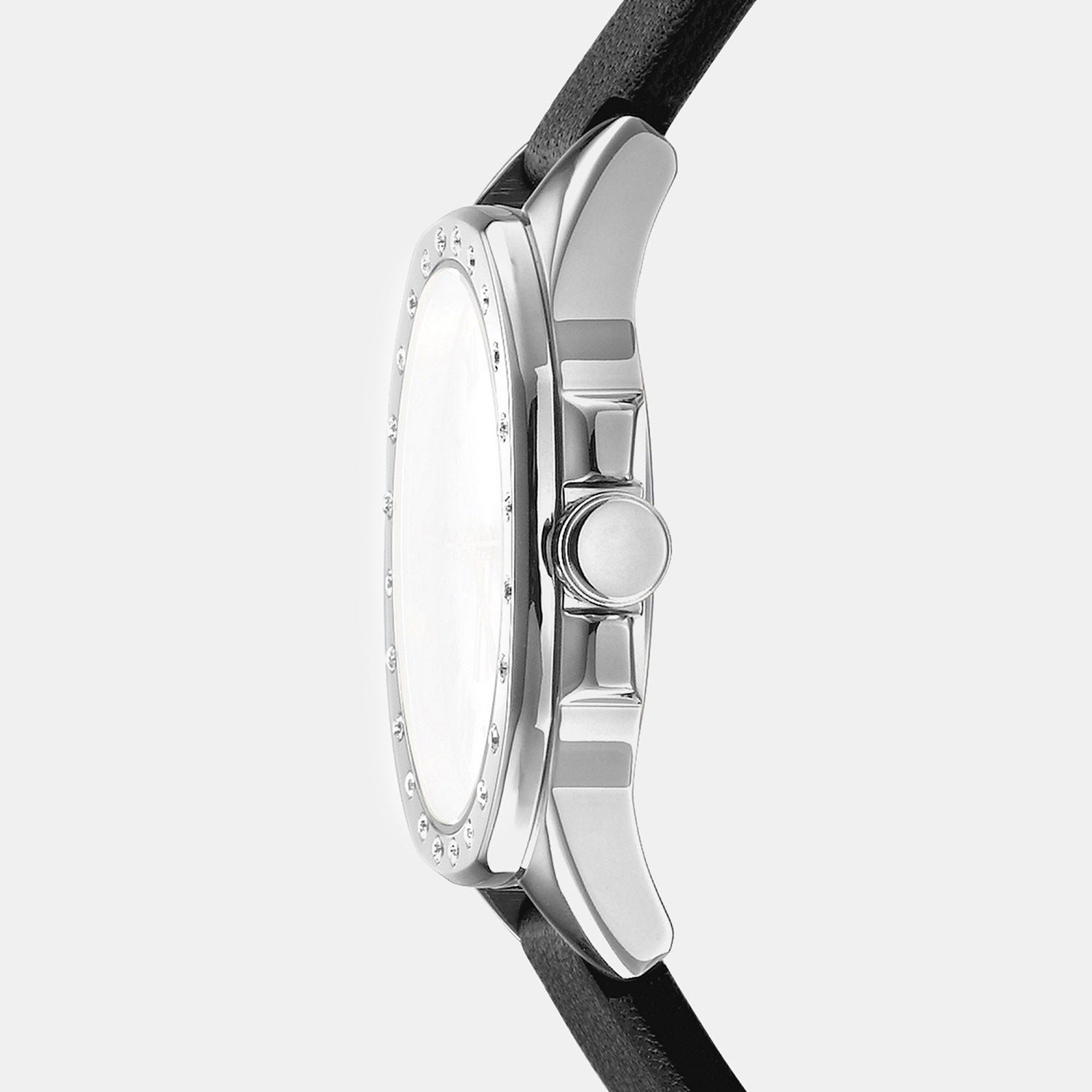 Brooklyn Mini Women Quartz Silver Dial Analog Leather Watch DK1L013L0015