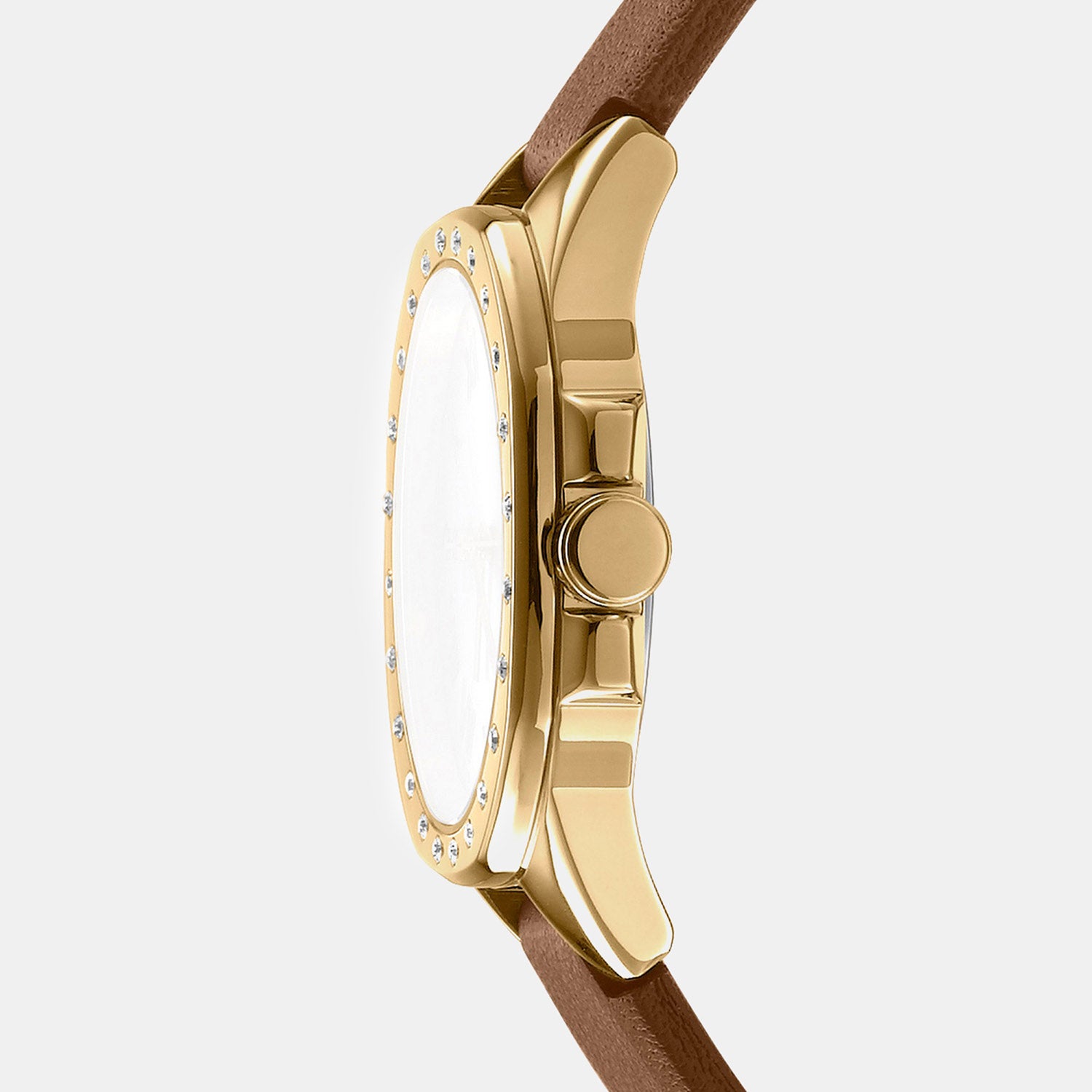 Brooklyn Mini Women Quartz Silver Dial Analog Leather Watch DK1L013L0025