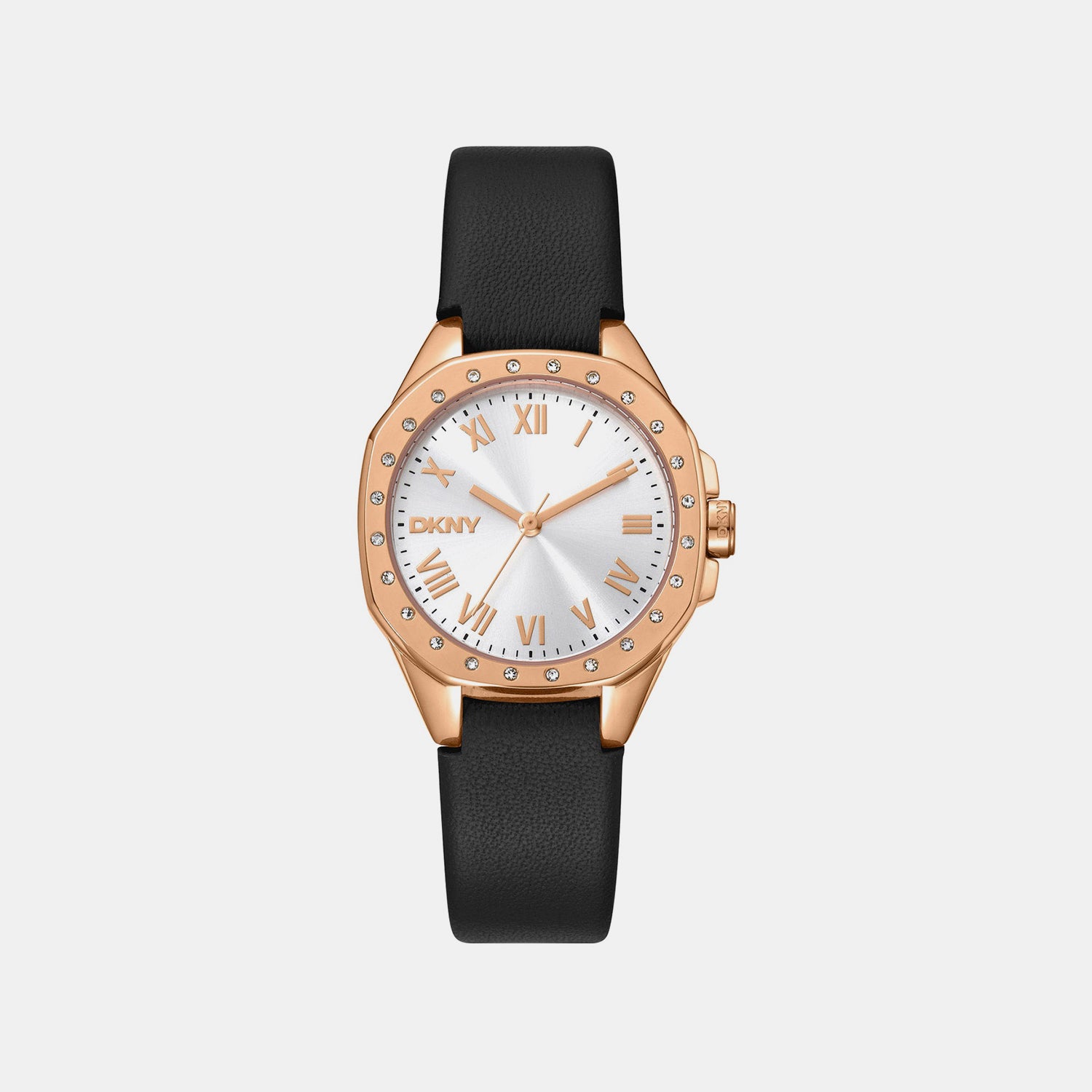 Brooklyn Mini Women Quartz Silver Dial Analog Leather Watch DK1L013L0035