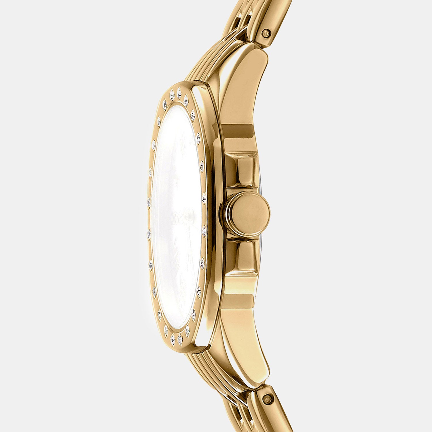 Brooklyn Mini Women Quartz Silver Dial Analog Stainless Steel Watch DK1L013M0065