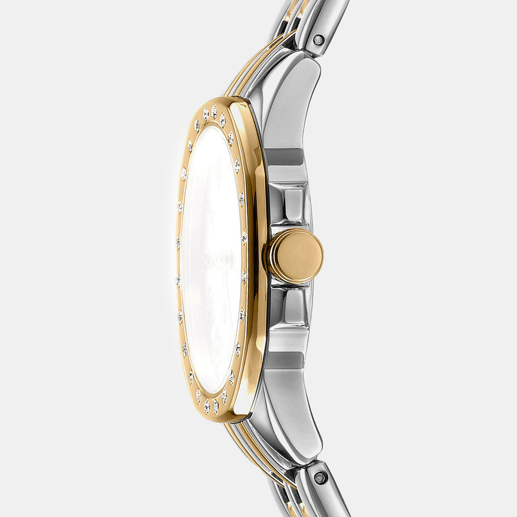 Brooklyn Mini Women Quartz Green Dial Analog Stainless Steel Watch DK1L013M0095