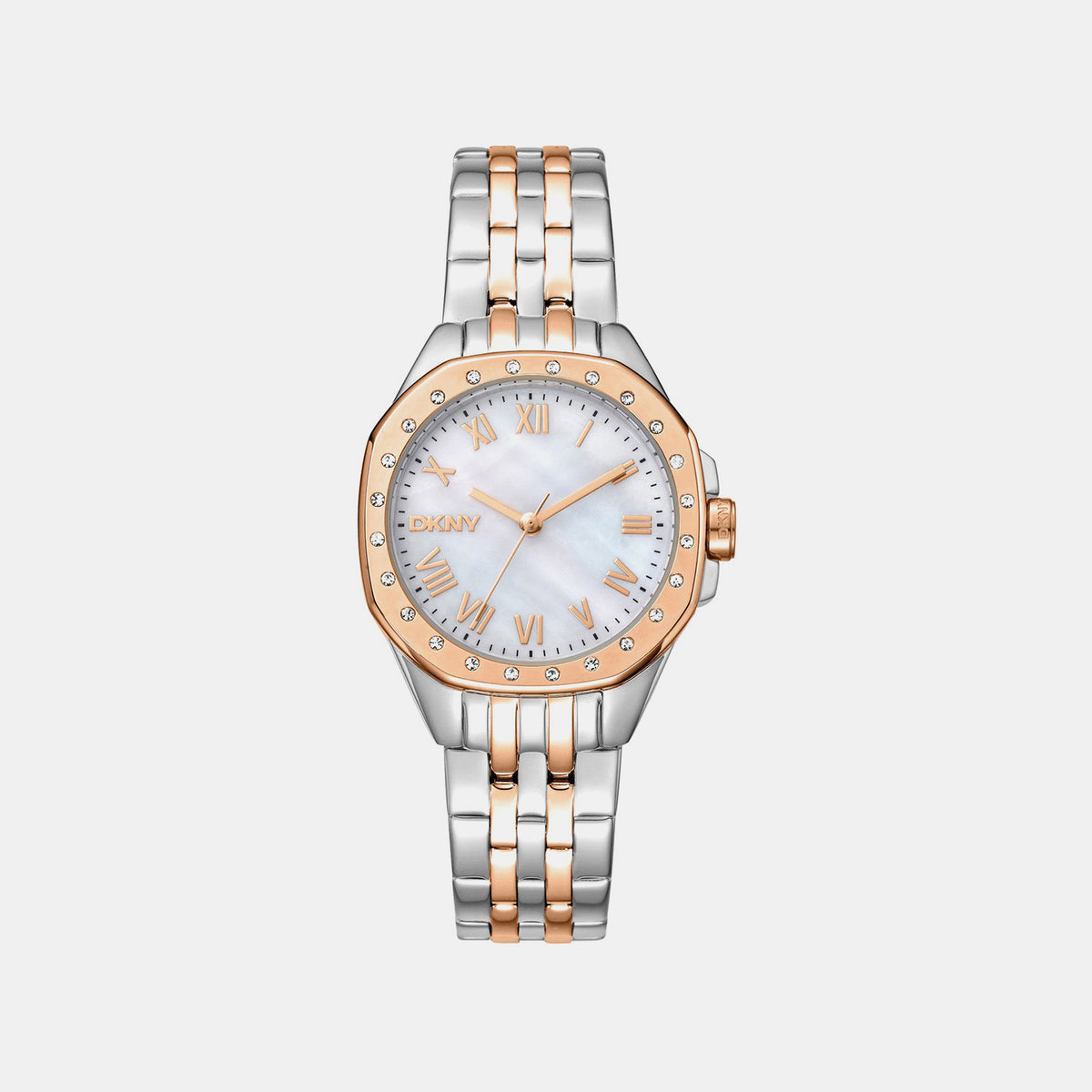 Brooklyn Mini Women Quartz Mother Of Pearl Dial Analog Stainless Steel Watch DK1L013M0105