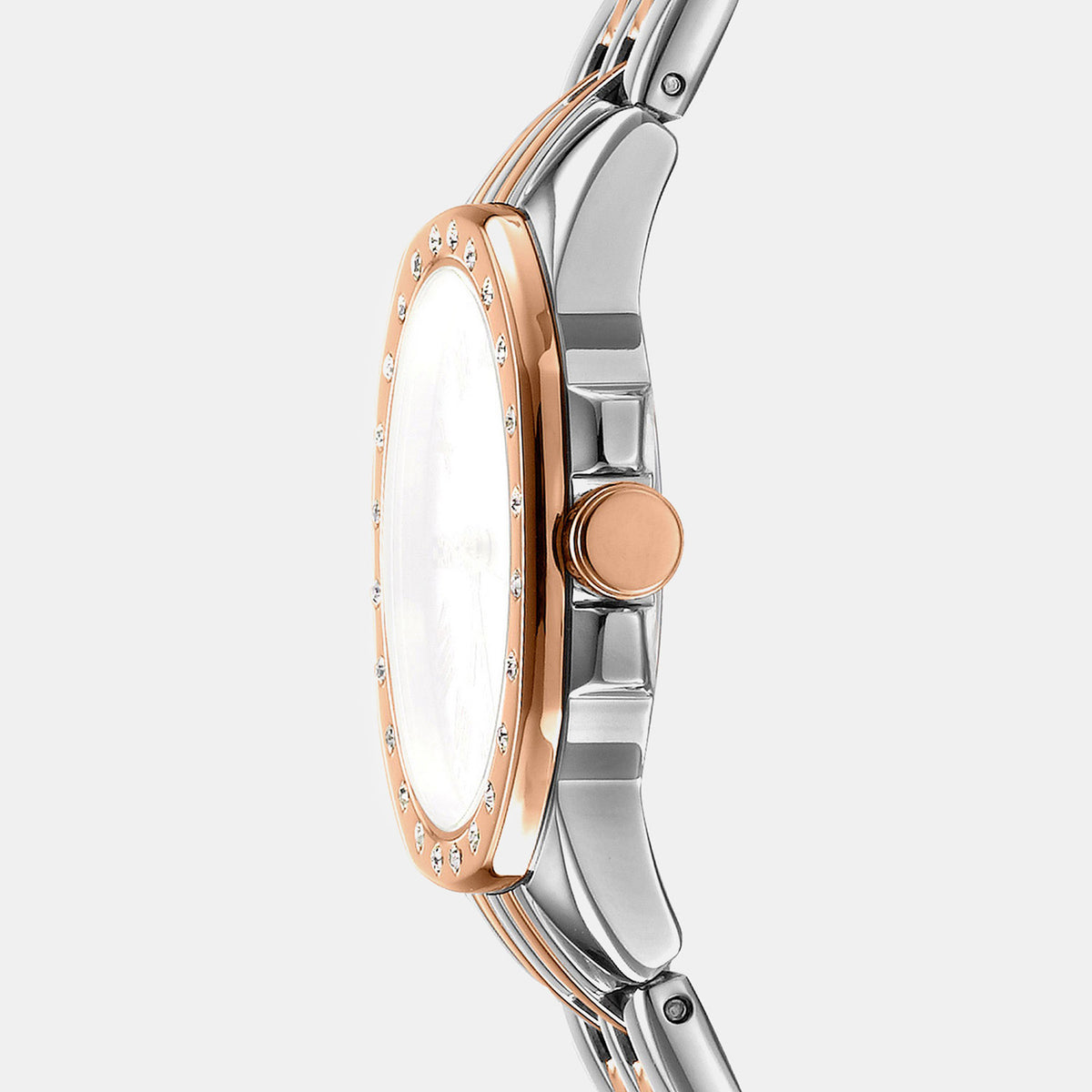 Brooklyn Mini Women Quartz Mother Of Pearl Dial Analog Stainless Steel Watch DK1L013M0105
