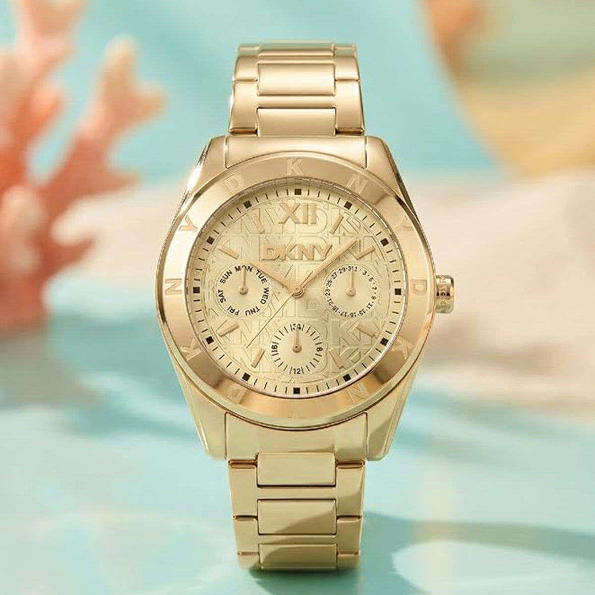Chambers Multi Sport Women Quartz Champagne Dial Analog Stainless Steel Watch DK1L015M0035