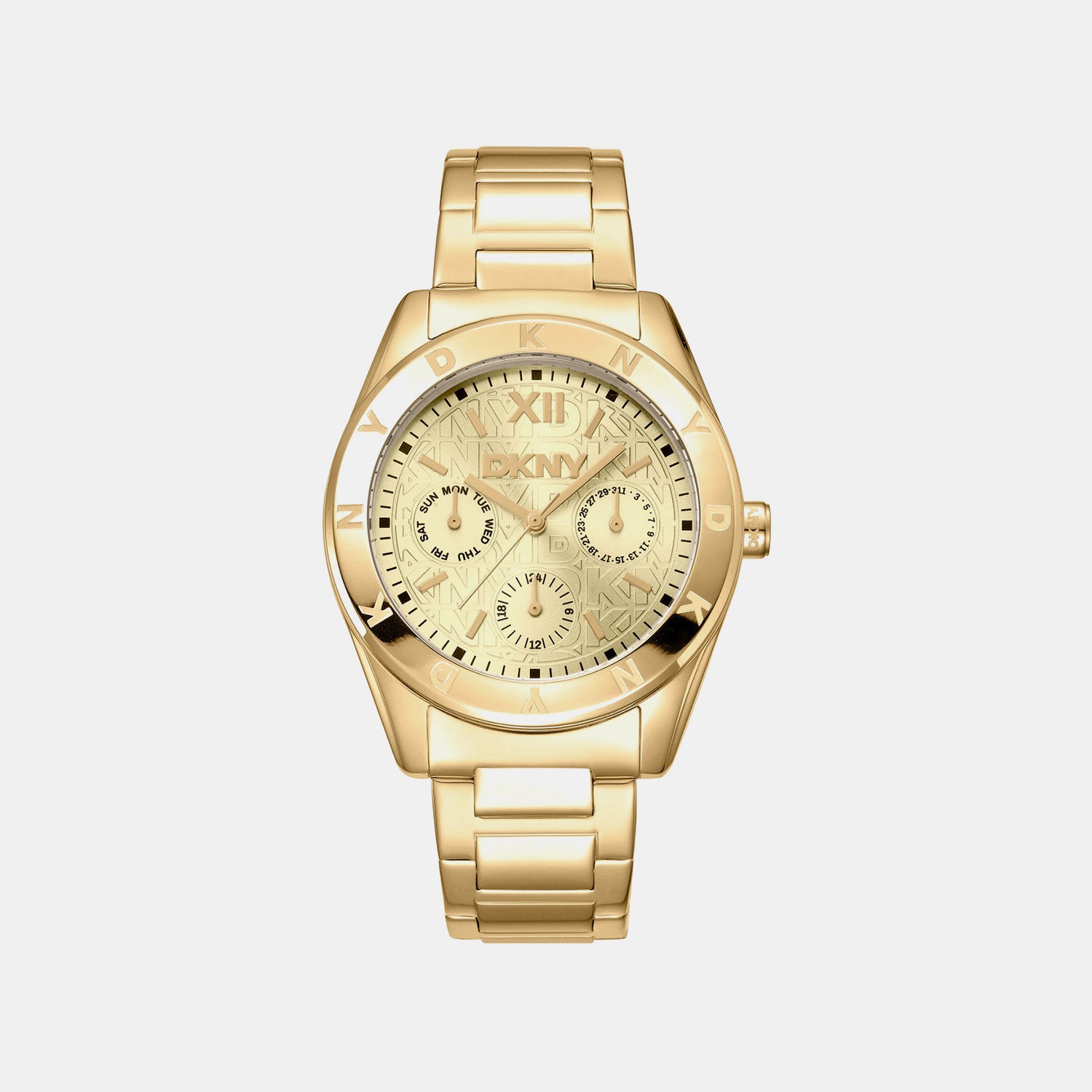 Chambers Multi Sport Women Quartz Champagne Dial Multi-Function Stainless Steel Watch DK1L015M0035