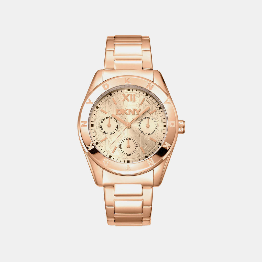 Chambers Multi Sport Women Quartz Rose Gold Dial Multi-Function Stainless Steel Watch DK1L015M0045