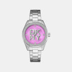 Chambers Midi Women Quartz Pink Dial Analog Stainless Steel Watch DK1L016M0055