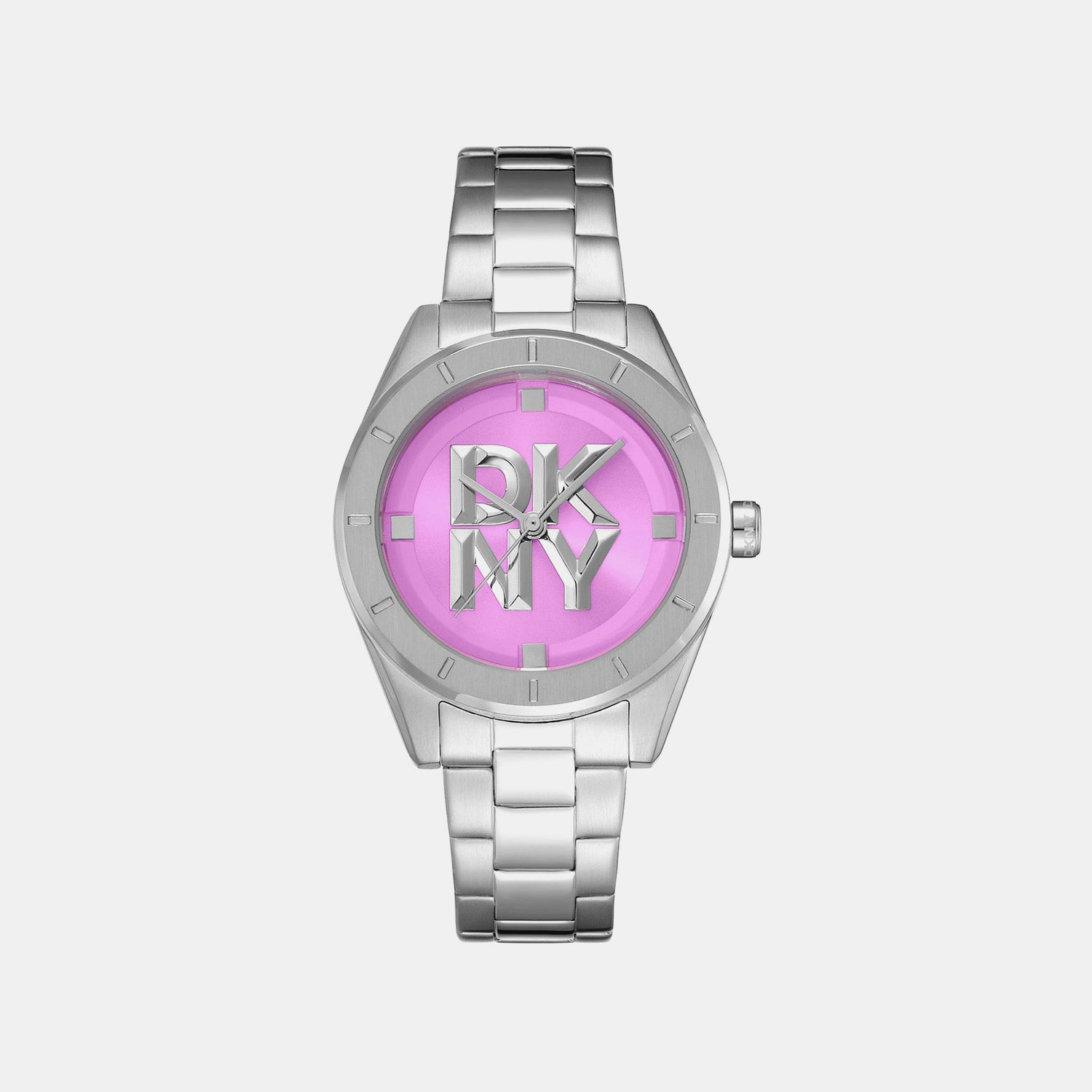 Chambers Midi Women Quartz Pink Dial Analog Stainless Steel Watch DK1L016M0055