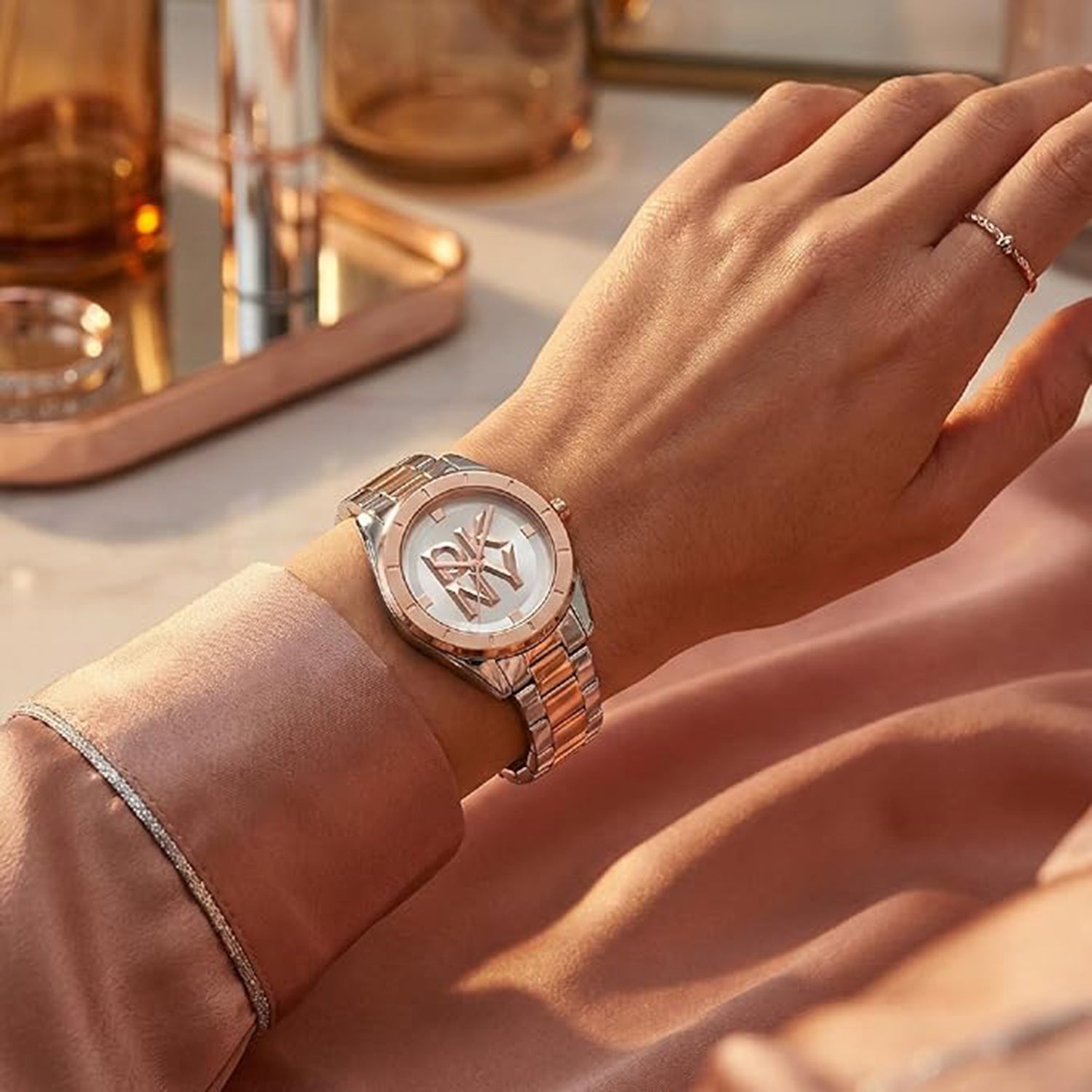 Chambers Midi Women Quartz Silver White Dial Analog Stainless Steel Watch DK1L016M0105