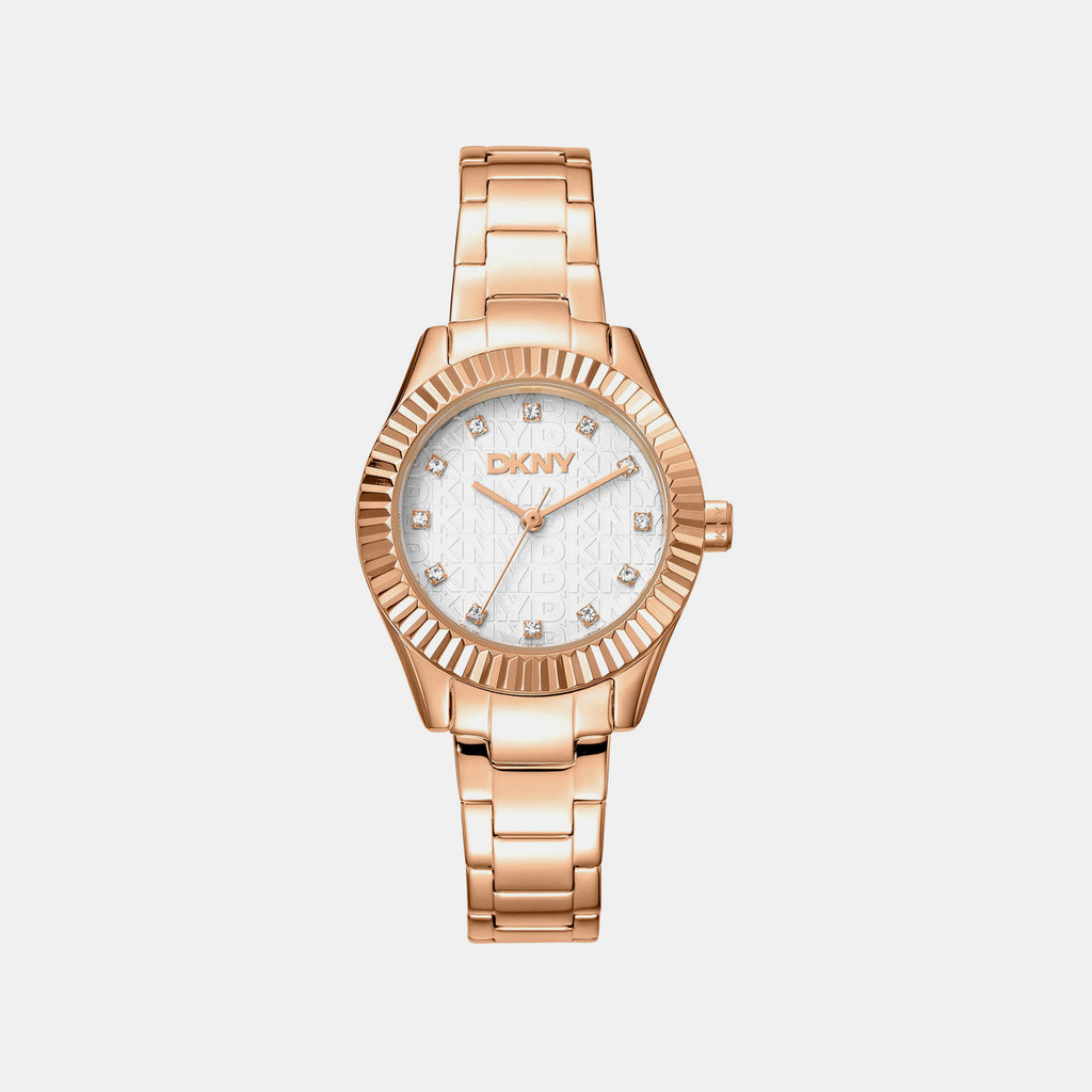 Chambers Glitz Women Quartz Silver Dial Analog Stainless Steel Watch DK1L017M0065